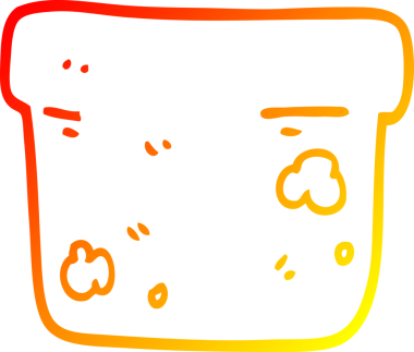 Bir insan tarafından çizilen karikatür bitkisinin sıcak çizgi çizimi