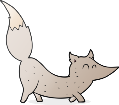 Bir insan tarafından çizilmiş serbest çizim küçük kurt.