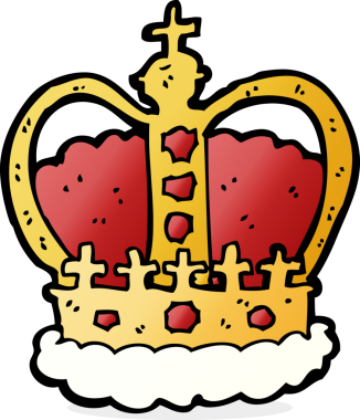 Bir insan tarafından çizilmiş kraliyet tacı.