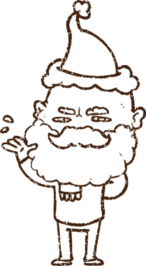 Bir insan tarafından çizilmiş Noel Adamı Kömürü