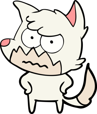 Bir insan tarafından çizilmiş bir tilki.