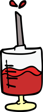 Bir insan tarafından çizilmiş bir kan örneği karalaması.