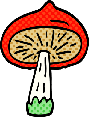 Bir insan tarafından çizilmiş karalama mantarı.