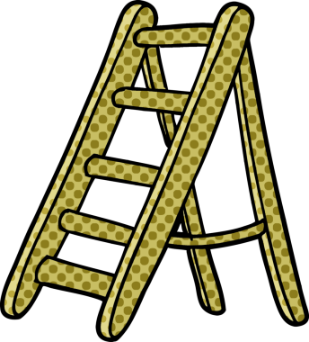 bir insan tarafından çizilmiş karikatür merdiveni