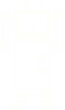 Bir insan tarafından çizilen robot tebeşiri.