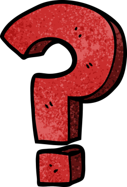 bir insan tarafından çizilmiş karalama soru işareti