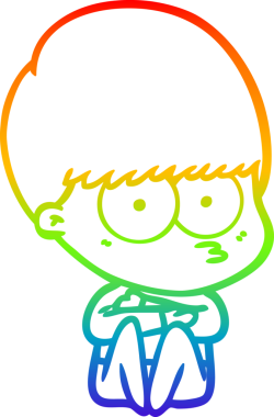 gökkuşağı gradyan çizgisi bir insan tarafından çizilmiş sinirli bir çizgi çocuk çizimi