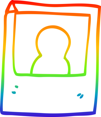 gökkuşağı gradyan çizgi çizimi bir insan tarafından çizilmiş anlık bir fotoğraf