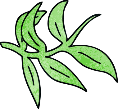 Bir insan tarafından çizilmiş garip karikatür sarmaşıkları.