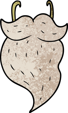 Bir insan tarafından çizilmiş sahte sakal.