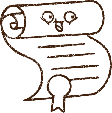 Bir insan tarafından çizilmiş Sertifika Kömürü Çizimi