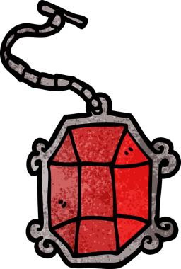 Bir insan tarafından çizilmiş karalama yakut kolye.