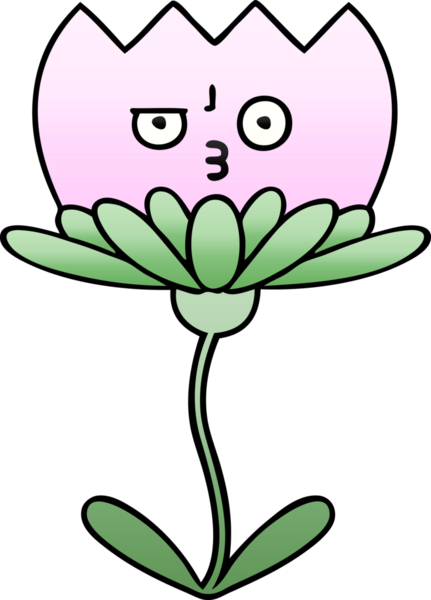 Bir insan tarafından çizilmiş rengarenk bir çiçek karikatürü.