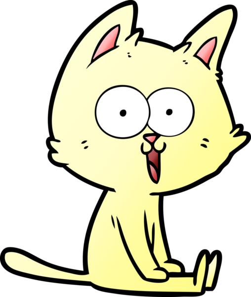 Bir insan tarafından çizilmiş komik çizgi film kedisi.