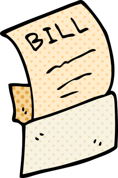 Bir insan tarafından çizilmiş karalama faturası.