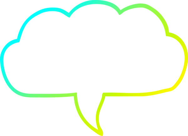 Bir insan tarafından çizilmiş bir karikatür bulutu konuşma baloncuğu çizimi