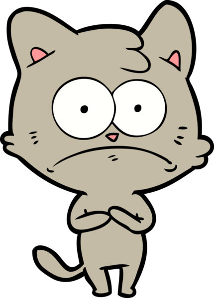 bir insan tarafından çizilmiş sinirli bir kedi.