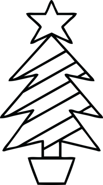 Bir insan tarafından çizilmiş bir noel ağacının çizgi çizimi