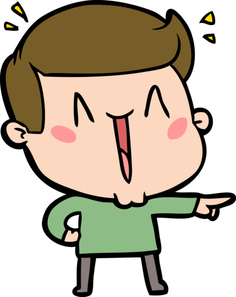 Bir insan tarafından çizilmiş heyecanlı bir çizgi film.