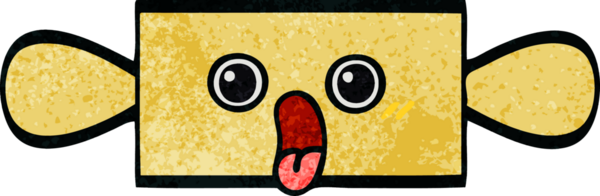 Bir insan tarafından çizilmiş merdanenin eski grunge desen karikatürü.