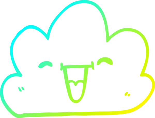 Bir insan tarafından çizilmiş soğuk hava bulutu çizgi filmi.