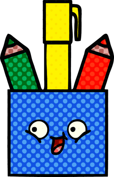 Bir insan tarafından çizilmiş bir kalem kapının çizgi roman stili