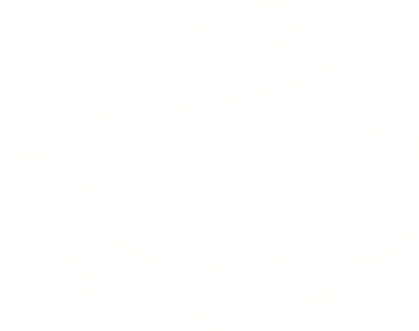 Bir insan tarafından çizilmiş kendini beğenmiş kurbağa tebeşiri.