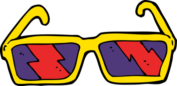 bir insan tarafından çizilmiş güneş gözlüğü.