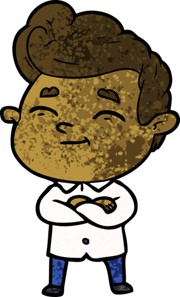 Bir insan tarafından çizilmiş mutlu çizgi film adamı.