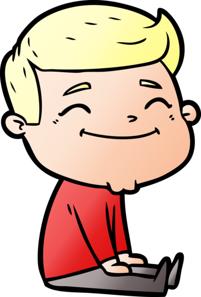 Bir insan tarafından çizilmiş mutlu çizgi film adamı.