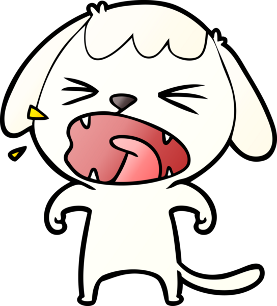 Bir insan tarafından çizilmiş şirin bir çizgi film köpeği.