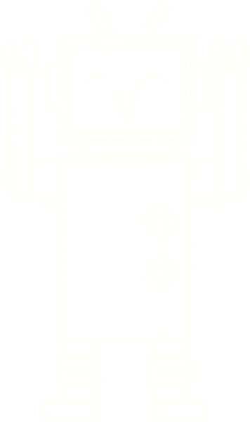 Bir insan tarafından çizilen robot tebeşiri.