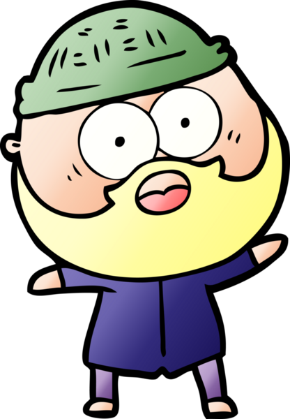 Çizgi film bir insan tarafından çizilmiş sakallı adamı şaşırttı