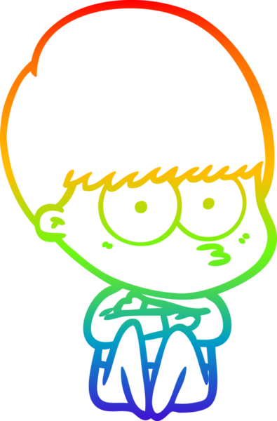 gökkuşağı gradyan çizgisi bir insan tarafından çizilmiş sinirli bir çizgi çocuk çizimi