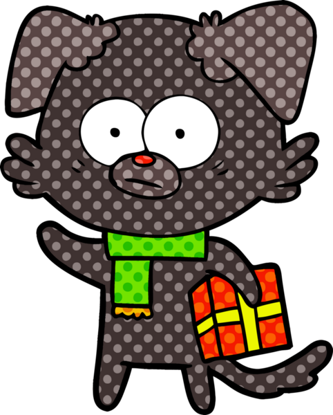 Bir insan tarafından çizilmiş sinirli köpek çizgi filmi.