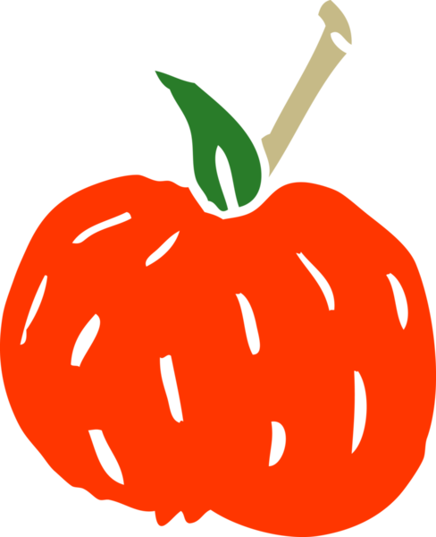 Bir insan tarafından çizilmiş organik portakal karalaması.