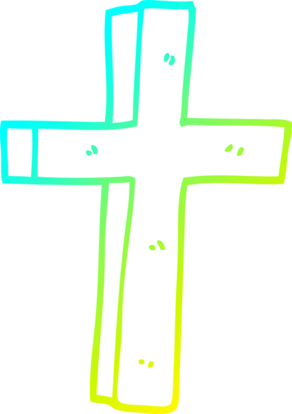 Bir insan tarafından çizilmiş ahşap bir haçın soğuk eğimli çizgisi.