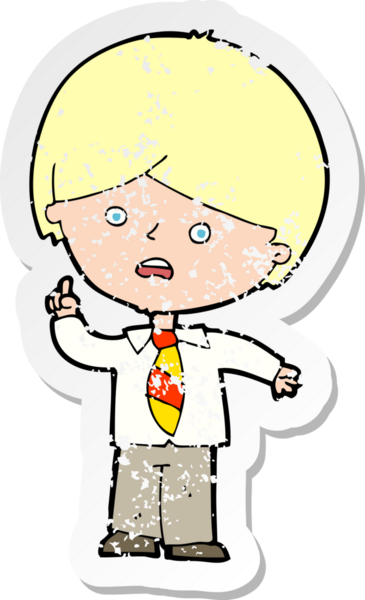 Bir karikatürdeki kederli çocuk, bir insan tarafından çizilmiş el kaldırıyor.