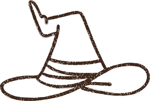 Cadı Şapkası Kömürü Bir insan tarafından çizilmiş