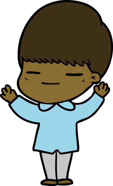 Bir insan tarafından çizilmiş kendini beğenmiş bir çocuk.