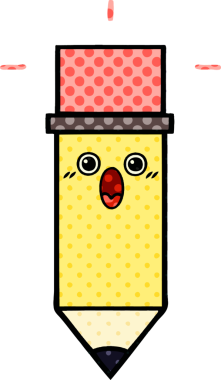 bir insan tarafından çizilmiş bir kalemin karikatürü.