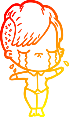 Bir insan tarafından çizilmiş, ağlayan bir çizgi film çizimi.