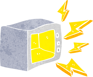 bir insan tarafından çizilmiş mikro dalga çizgi film