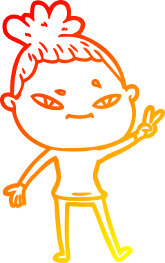 Bir insan tarafından çizilmiş bir karikatür kadın çizimi