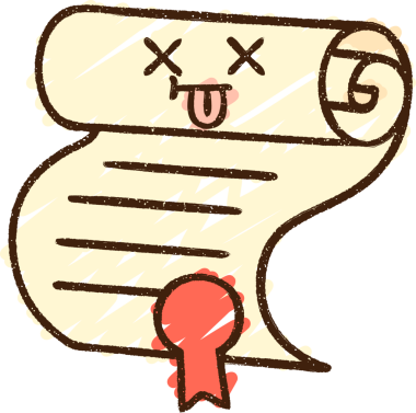 Bir insan tarafından çizilmiş Resmi Sertifika Tebeşiri