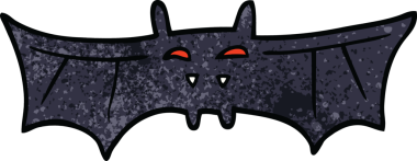 Bir insan tarafından çizilmiş karalama vampir yarasası.