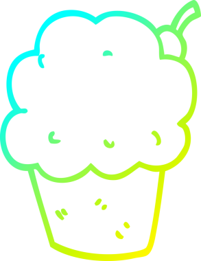 Soğuk gradyan çizgisi bir insan tarafından çizilmiş bir kek.