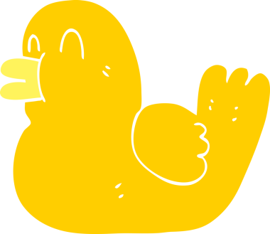 Bir insan tarafından çizilmiş plastik ördek.