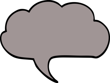 bir insan tarafından çizilmiş karalama ifade kabarcığı