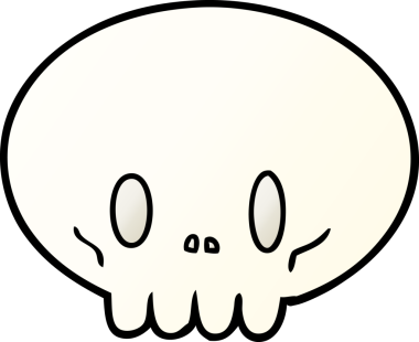 Bir insan tarafından çizilmiş kafatası.